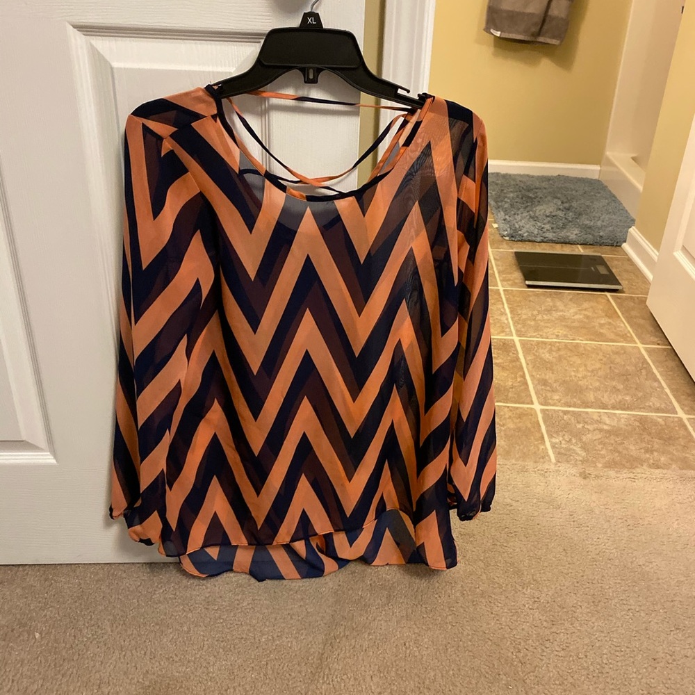 chevron flowy top